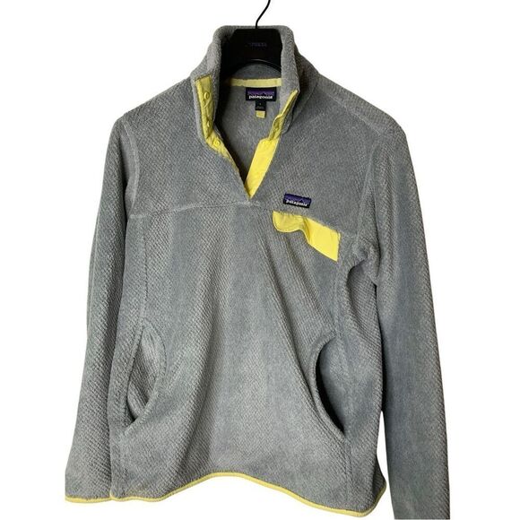 Patagonia Re-Tool snap T fleece pullover gray women's size large 25442 - Picture 1 of 6